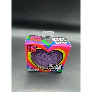Schylling NeeDoh Good Vibes Only Heart Purple Squishy Stress Toy Love Yourself